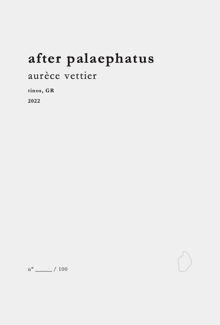 パラエファトスに倣って ― カバー、Paris – Délos社より2022年出版、Kleopatra HaritouおよびErato Kouloubiとの共著