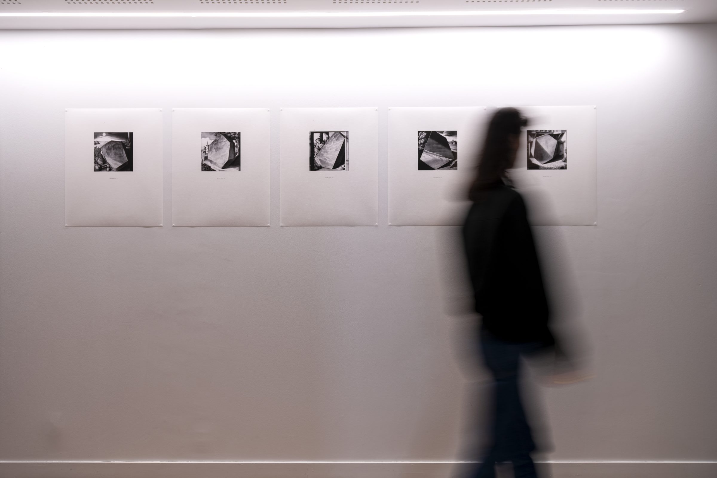 Installation of Vera Molnar x aurèce vettier light work at Le Transfo, Paris, as part of the Nuit Blanche 2023 program
