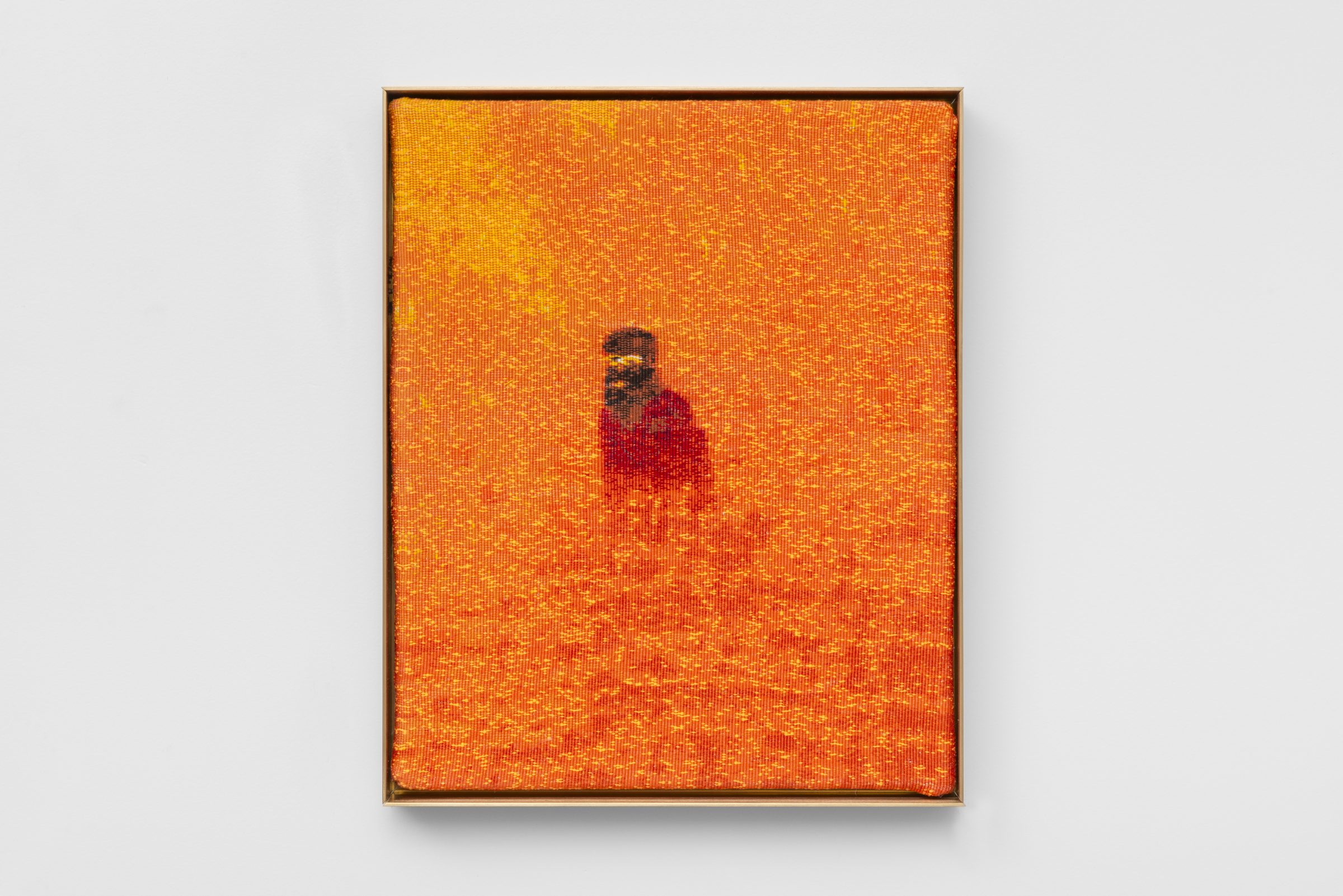 Kalash Criminel emerging from a Rothko painting (papal attempt), Tapestry from an AI-generated image, 2025