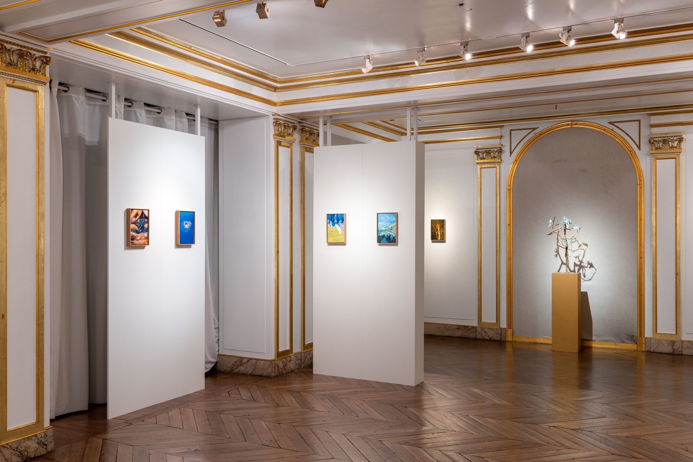 「Circular Ruins」展示風景、Darmo & Gismondiでの展覧会、Dayneris Britoがキュレーション、パリ、2022年