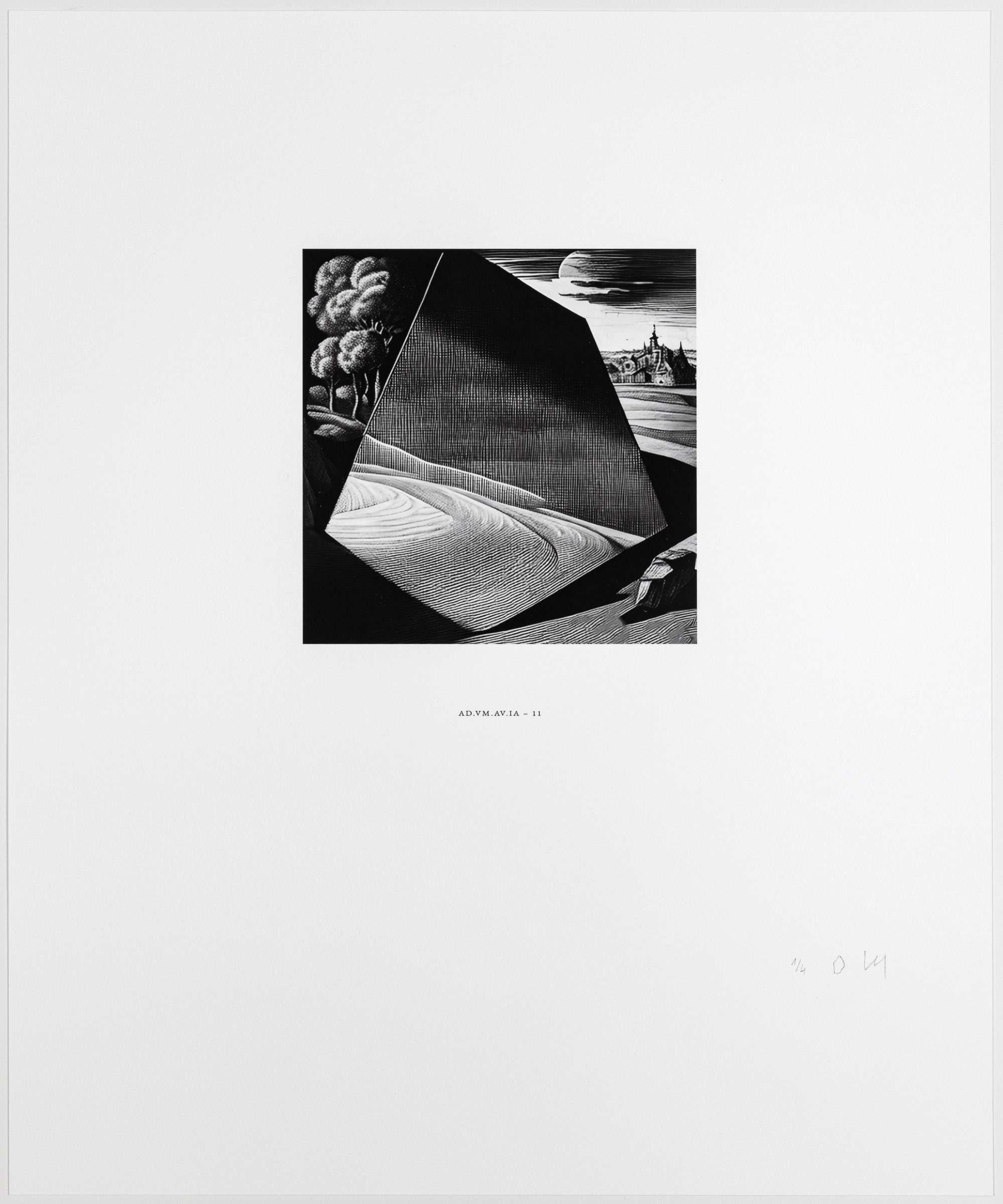 Photo of "AD.VM.AV.IA - 11", work from the collaboration of aurèce vettier and Vera Molnár
